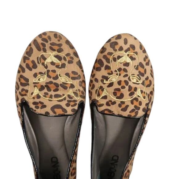 Abound Shoes Womens 5.5 Flats Fashion Slip On Leopard Print Embroidered Slipper - Picture 7 of 15